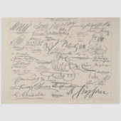 Handtekeningen van Famous People II Script Tissuepapier (Voorkant)