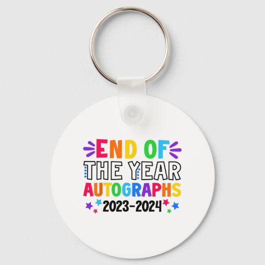 Handtekeningen van het jaar 2023-2024 Laatste scho Sleutelhanger (Voorkant)