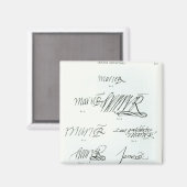 Handtekeningen van Mary Queen of Scots Magneet (Voorkant / Achterkant)