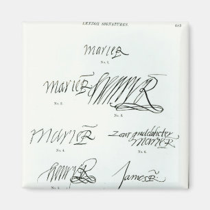 Handtekeningen van Mary Queen of Scots Magneet