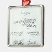 Handtekeningen van Mary Queen of Scots Metalen Ornament (Links)