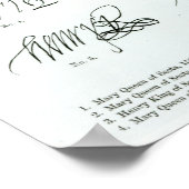 Handtekeningen van Mary Queen of Scots Poster (Hoek)