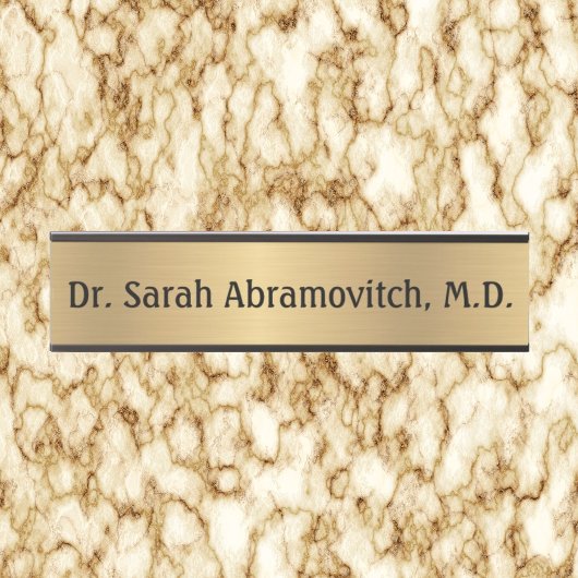 Handtekeningen voor Gold Doctor's Kantoor Deurbordje