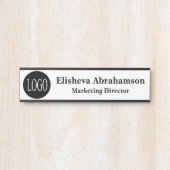 Handtekeningen voor professionele Kantoor Naam Bor Deurbordje (Voorkant)