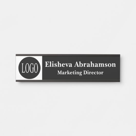 Handtekeningen voor professionele Kantoor Naam Bor Deurbordje (Voorkant)