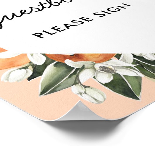 Handtekeningenboek voor baby shower met Little Cut Poster (Hoek)