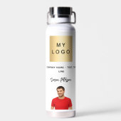 Handtekeningfoto bedrijfsnaam logo waterfles (Achterkant)