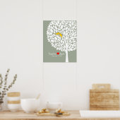 handtekeninggastenboek geel hout poster (Keuken)