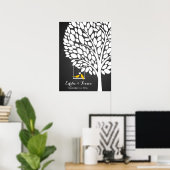 handtekeninggastenboek, geel poster (Thuiskantoor)