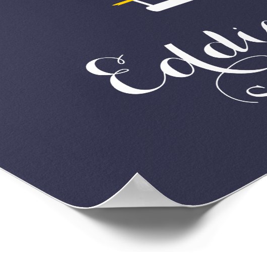 handtekeninggastenboek, geel poster (Hoek)