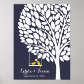 handtekeninggastenboek, geel poster (Voorkant)