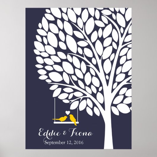 handtekeninggastenboek, geel poster (Voorkant)