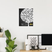 handtekeninggastenboek, geel poster (Thuiskantoor)