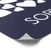 handtekeninggastenboek harten ondertekening hout poster (Hoek)