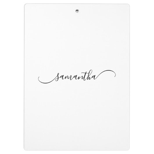 Handtekeningnaam Classy Curved Swash Klembord (Achterkant)