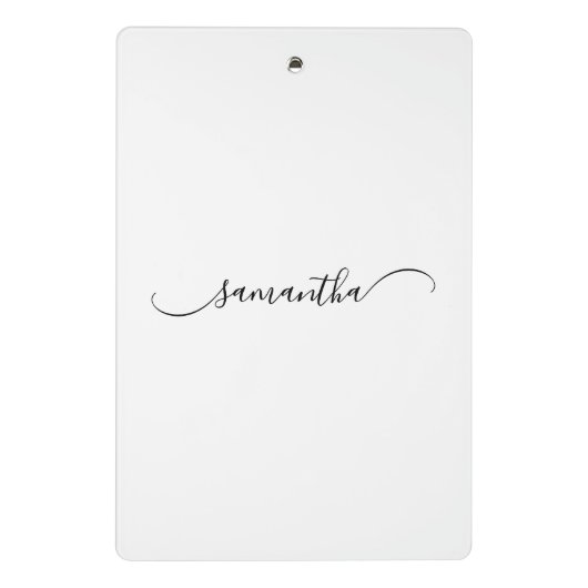 Handtekeningnaam Classy Curved Swash Mini Klembord (Achterkant)