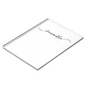 Handtekeningnaam Classy Curved Swash Notitieboek (Linkerzijde)