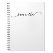 Handtekeningnaam Classy Curved Swash Notitieboek (Voorkant)