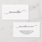 Handtekeningnaam Classy Curved Swash Visitekaartje (Voorkant / Achterkant)