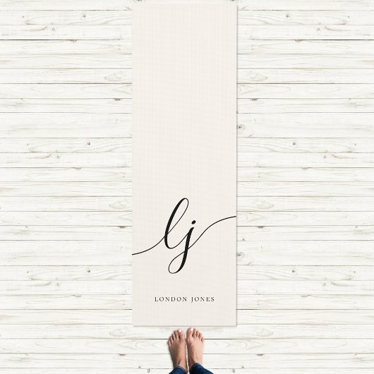 Handtekeningnaam Simple Minimal Calligraphy Script Yogamat