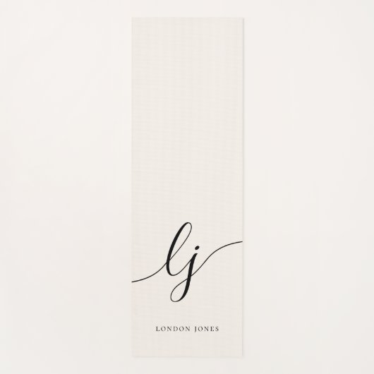 Handtekeningnaam Simple Minimal Calligraphy Script Yogamat (Voorkant)