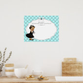 Handtekeningposter voor gastboek voor meisje babyf poster (Keuken)