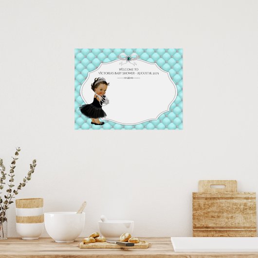 Handtekeningposter voor gastboek voor meisje babyf poster (Keuken)