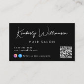 Handtekeningscript QR-code zwart Visitekaartje (Voorkant)