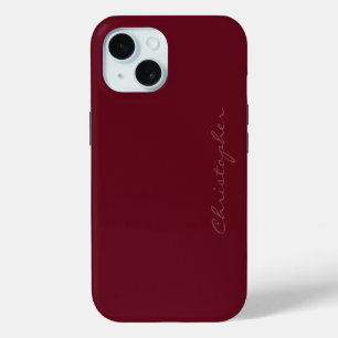 Handtekeningstijl Herfst Burgundy iPhone 15 Case