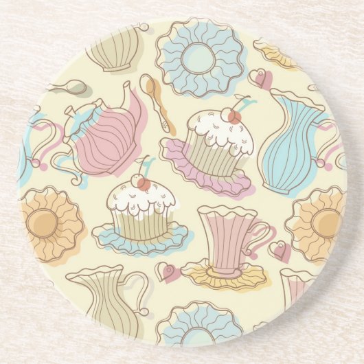 Handtekenkleppen Silhouettes Zandsteen Onderzetter (Voorkant)