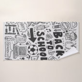 handtekenleer - schoolelement badhanddoek (Badhanddoek)