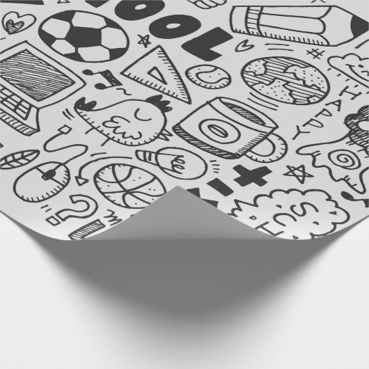 handtekenleer - schoolelement cadeaupapier (Hoek)