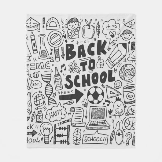 handtekenleer - schoolelement fleece deken (Voorkant)