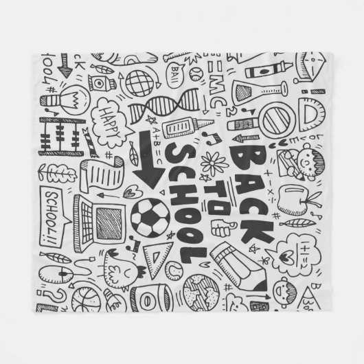 handtekenleer - schoolelement fleece deken (Voorkant (Horizontaal))