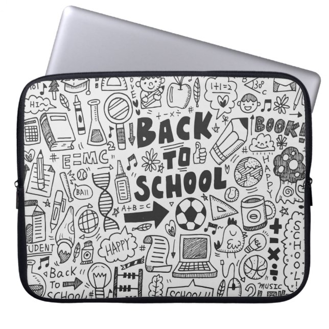 handtekenleer - schoolelement laptop sleeve (Voorkant)