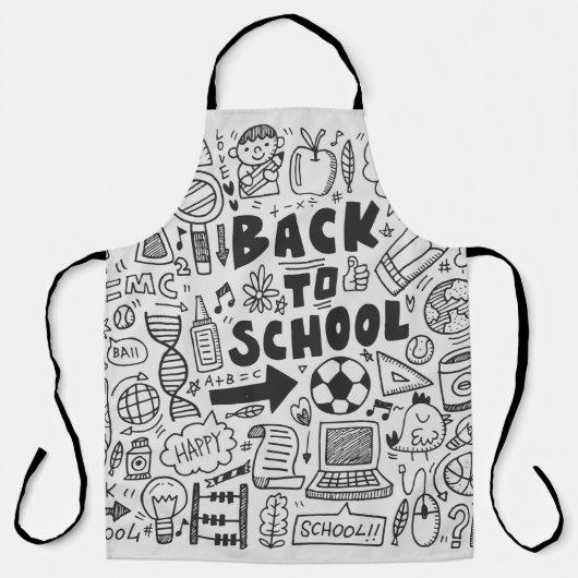 handtekenleer - schoolelement schort (Voorkant)