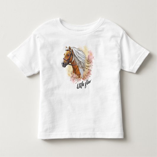 Handtekenpaard met plant kinder shirts (Voorkant)