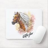 Handtekenpaard met plant muismat (Met muis)