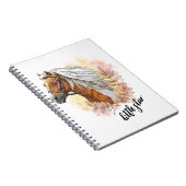 Handtekenpaard met plant notitieboek (Rechterzijde)