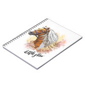 Handtekenpaard met plant notitieboek (Linkerzijde)