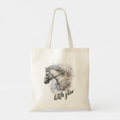 Handtekenpaard met plant tote bag (Achterkant)