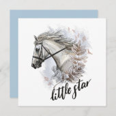 Handtekenpaard met planten gooien kussens (Voorkant / Achterkant)