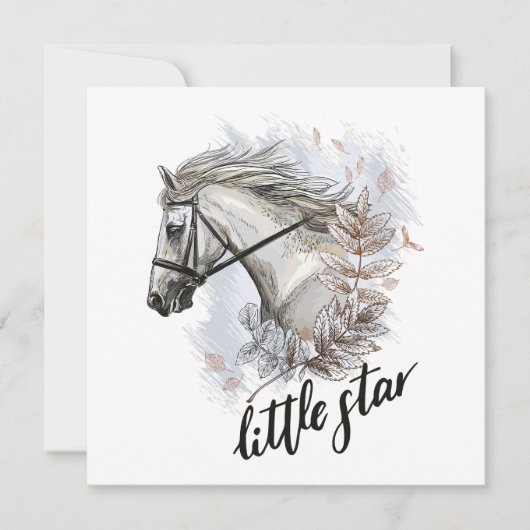 Handtekenpaard met planten gooien kussens (Voorkant)