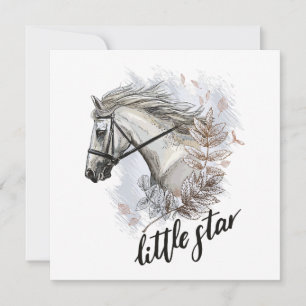 Handtekenpaard met planten gooien kussens