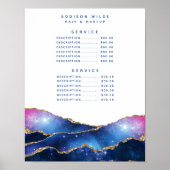 Handtekenscript Agate Galaxy Service Price Poster (Voorkant)