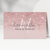 Handtekenscript Blush roze glitter Modern Girly Visitekaartje