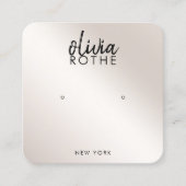 Handtekenscript Champagne Gold Gradient Earning Vierkante Visitekaartje (Voorkant)