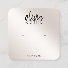 Handtekenscript Champagne Gold Gradient Earning Vierkante Visitekaartje