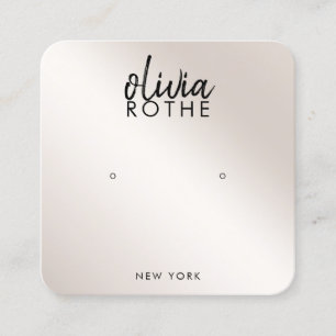 Handtekenscript Champagne Gold Gradient Earning Vierkante Visitekaartje