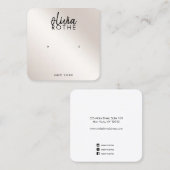 Handtekenscript Champagne Gold Gradient Earning Vierkante Visitekaartje (Voorkant / Achterkant)